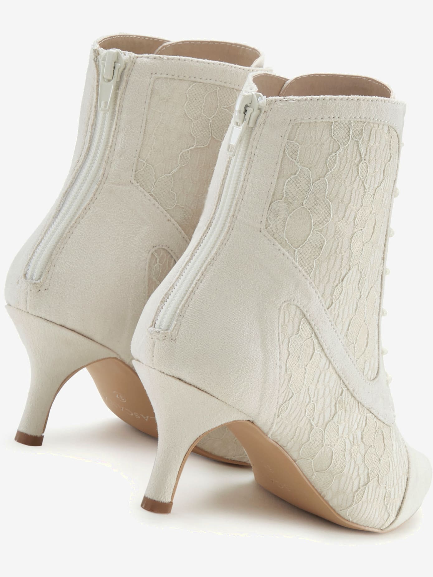 Bottines à lacets détails en dentelle tendance