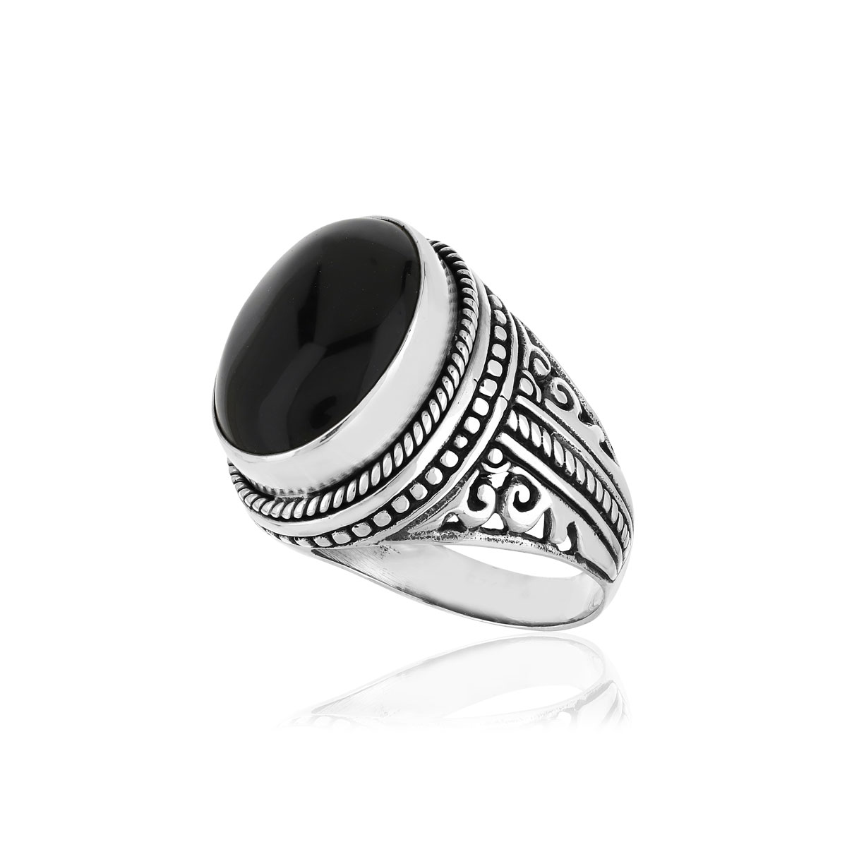 Bague argent 925 onyx