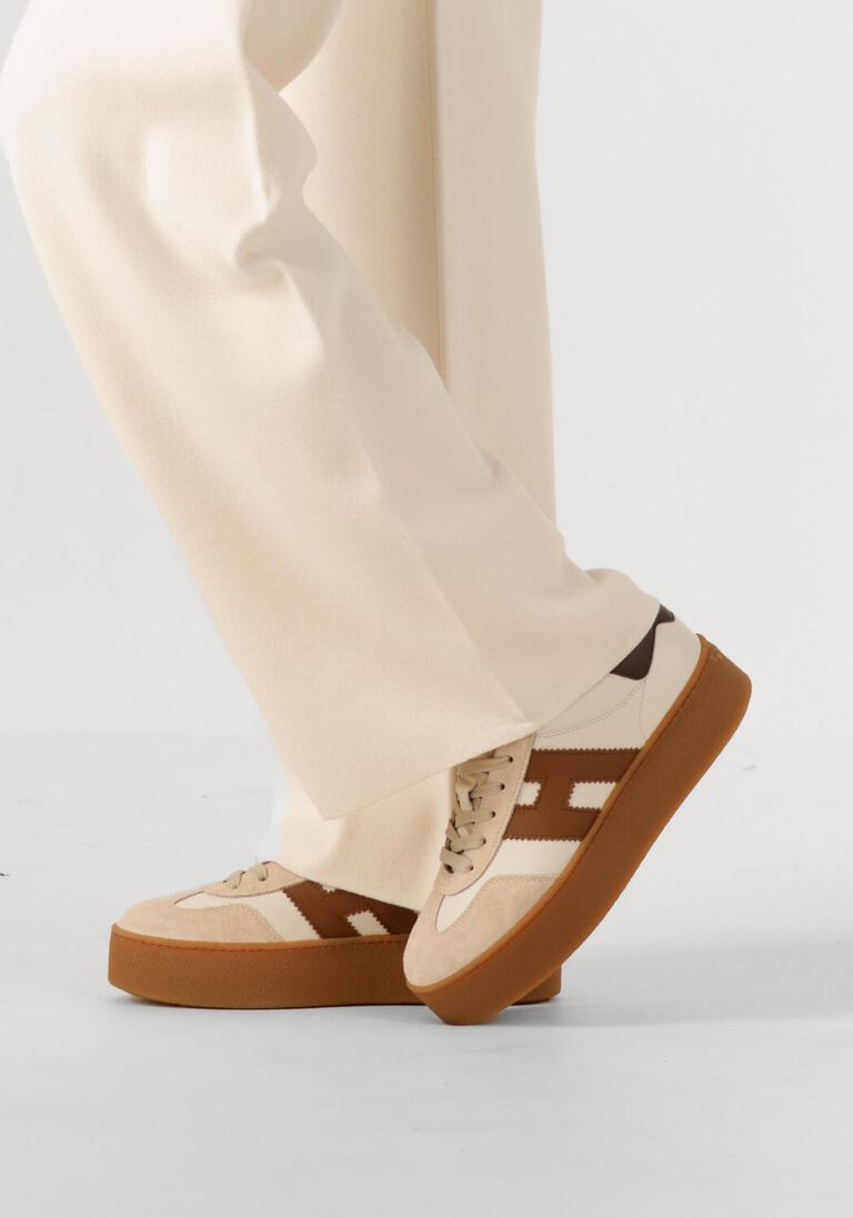 witte hogan lage sneakers h681 allacciato h