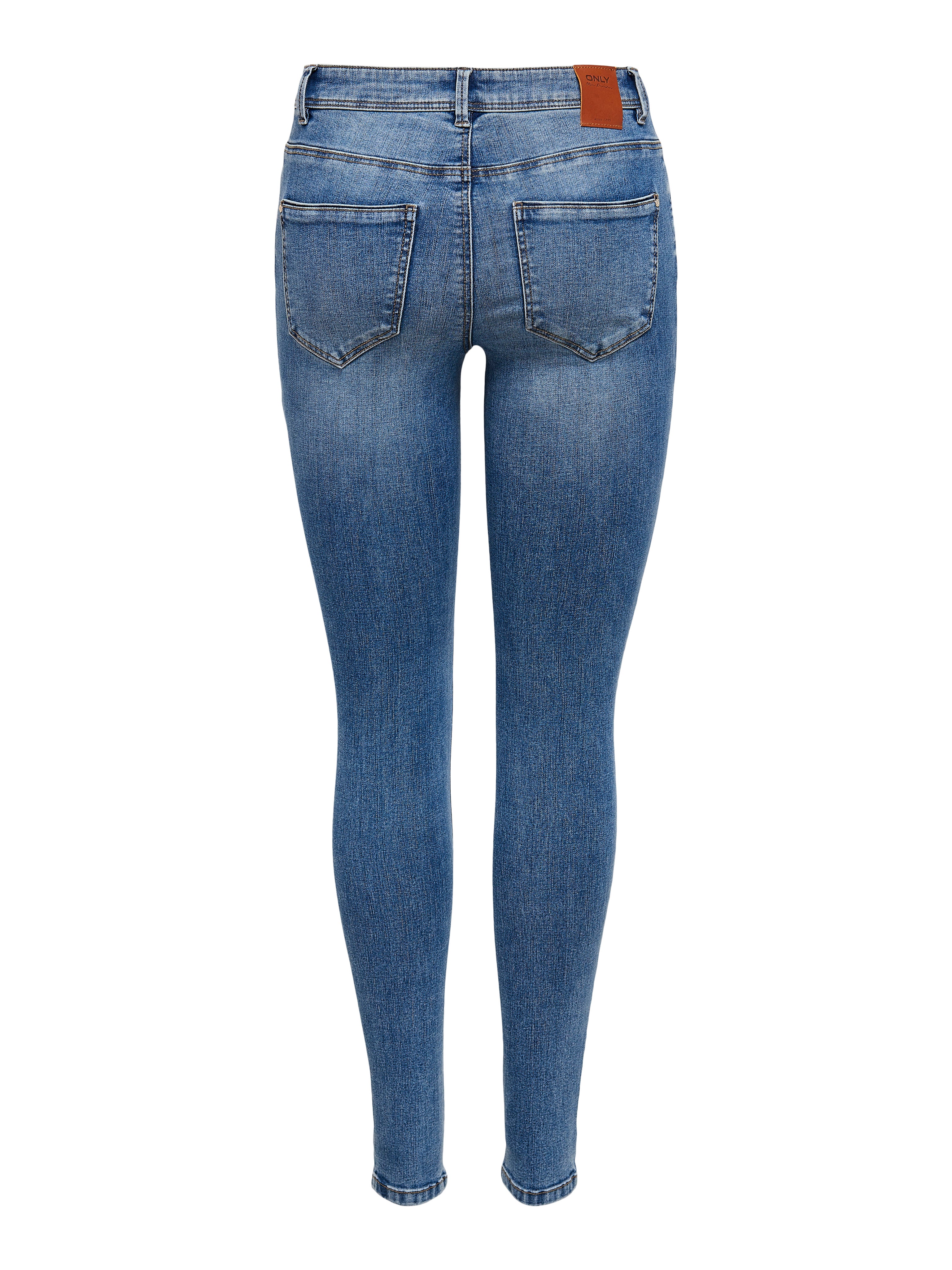 ONLWAUW Mittlere Taille Skinny Fit Jeans Medium Blue Denim