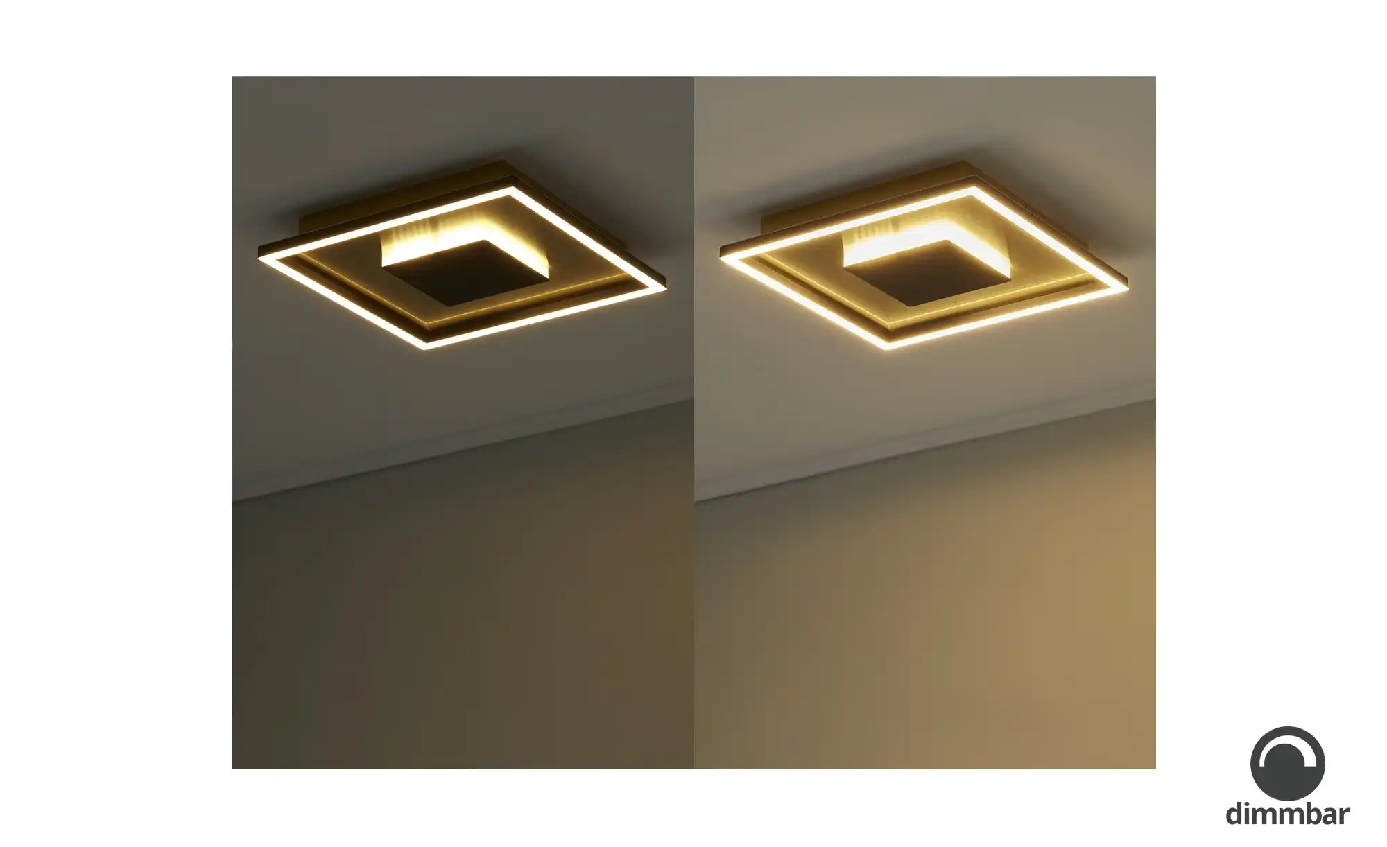 KHG LED-Deckenleuchte, schwarz/goldfarben