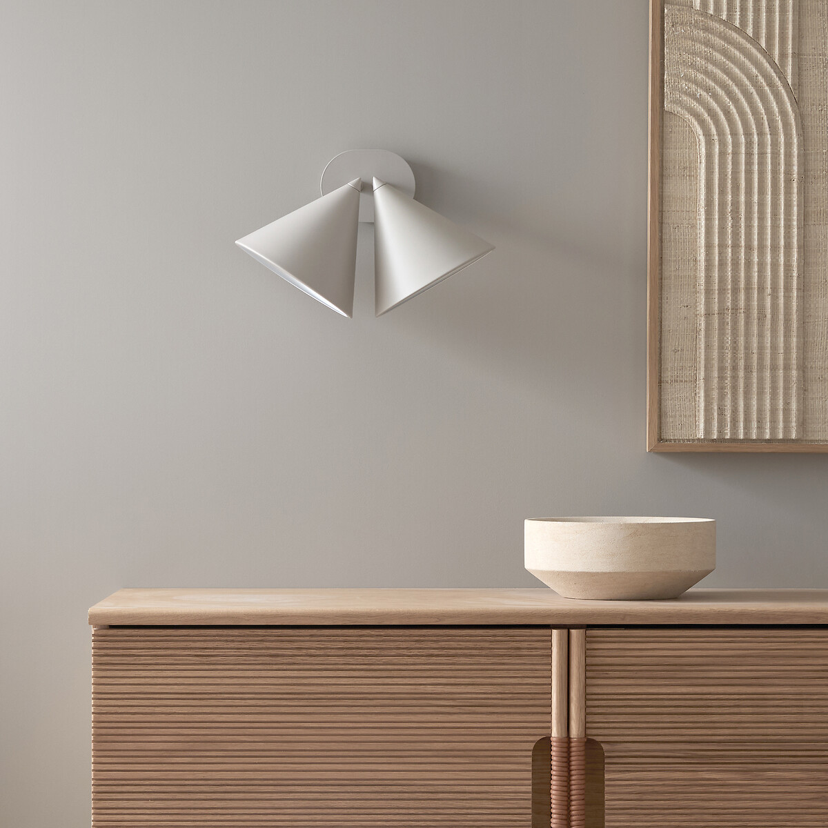 AM.PM<br>Luminária de parede de cone duplo, Moke