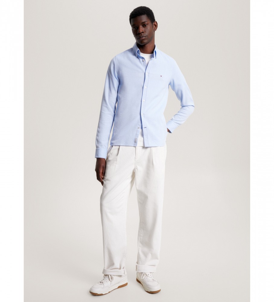 Camisa Tommy Hilfiger Azul Dobby