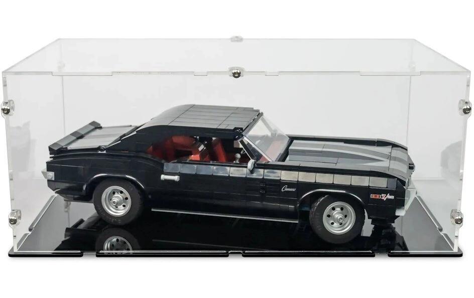 Baukasten Acryl-Display für LEGO 10304 ChevroletAcry-Display-Box mit schwarzem Boden für LEGO Chevrolet Camaro Z28