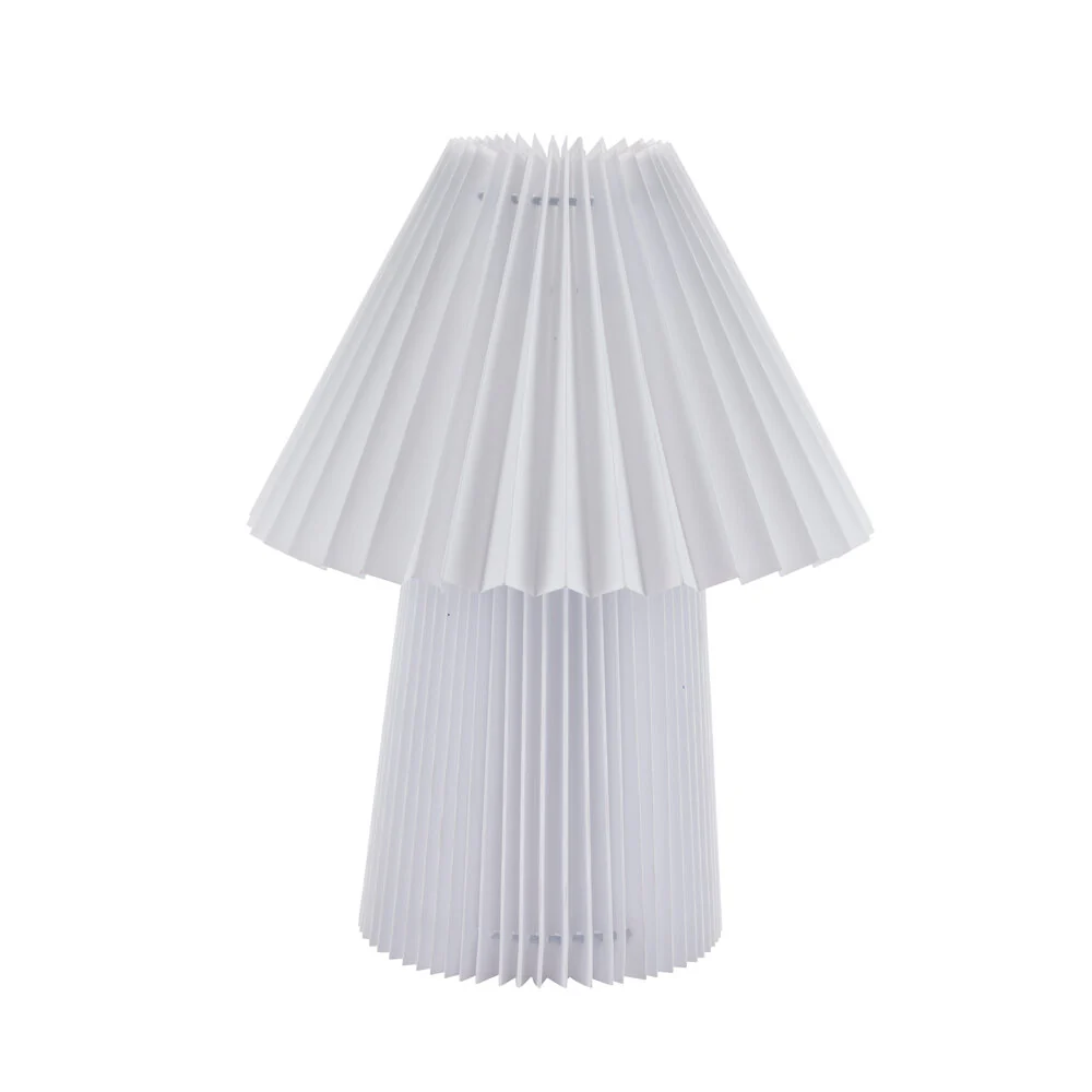 Bahne Interior  Fold plisseret bordlampe, hvid - H31cm