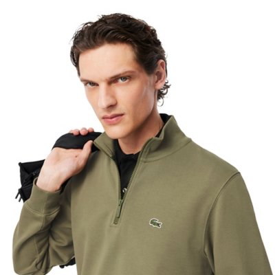Sweatshirt zippé homme en coton LACOSTE