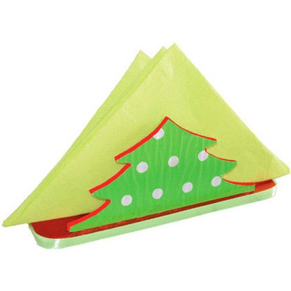 Porte-serviettes culture club à décorer forme sapin mdf 16x5x6cm