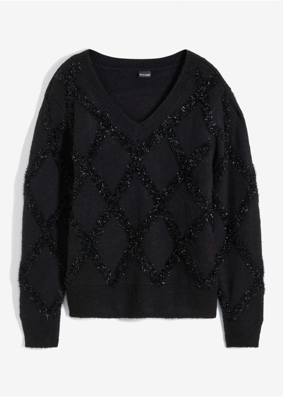 Pull en jacquard à effet brillant