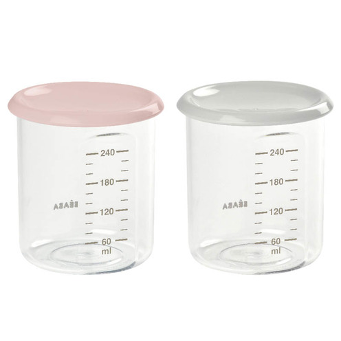 Lot de 2 maxi portions 240ml Nude/Grey - BEABA