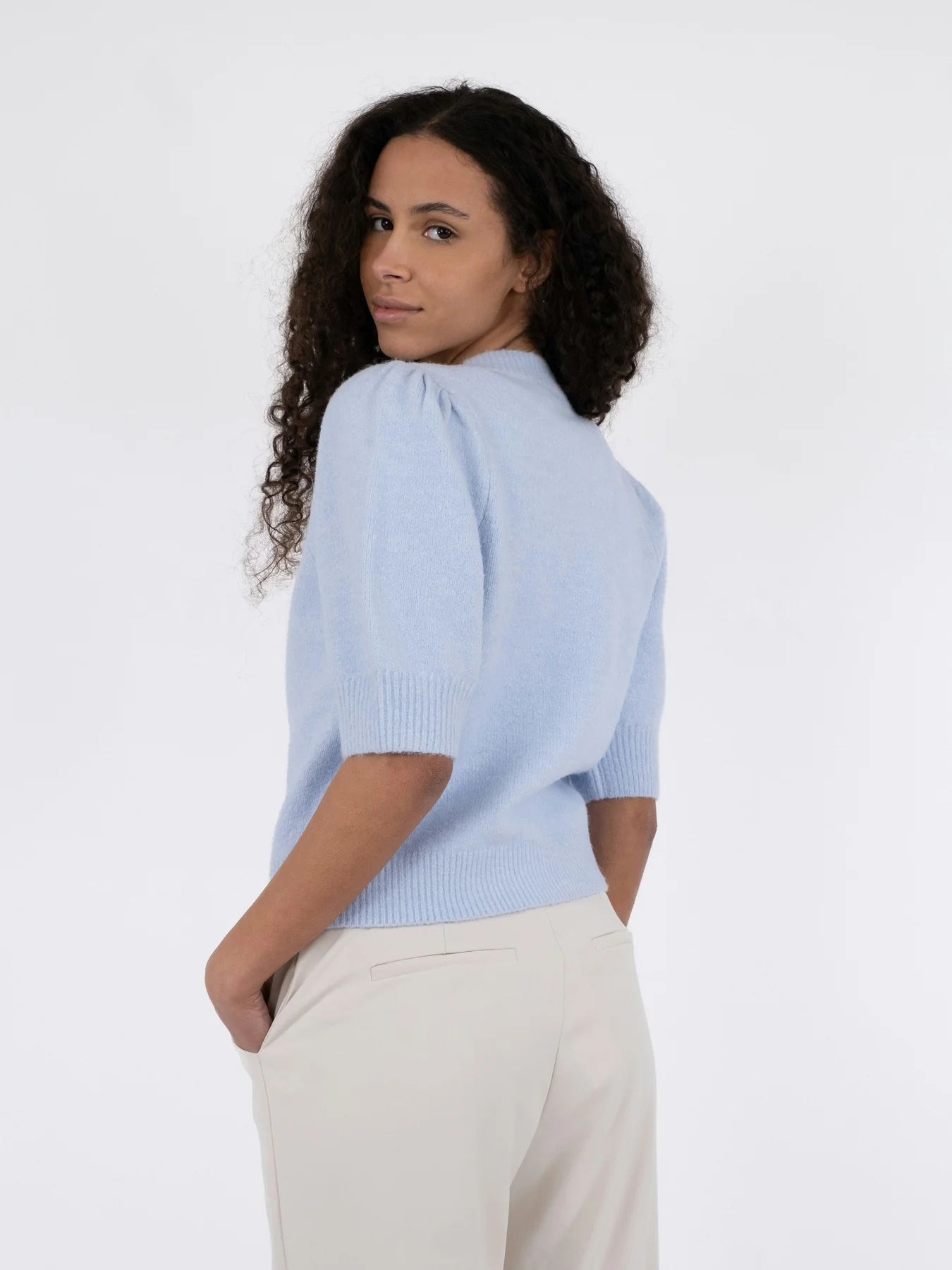 Neo Noir Trudy Knit Cardigan light blue