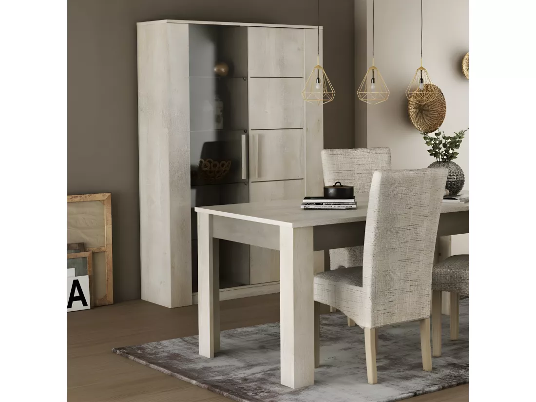 Vaisselier 2 Portes Décor Chêne L114 x H175,8 cm - Antibes