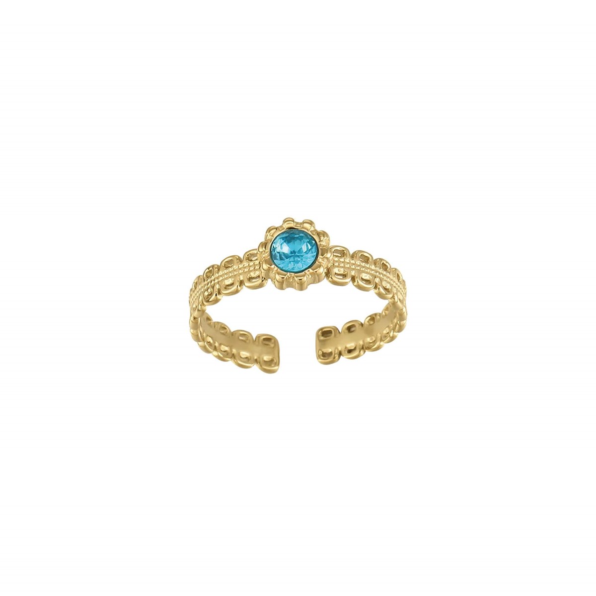 Bague Comete zircon bleu
