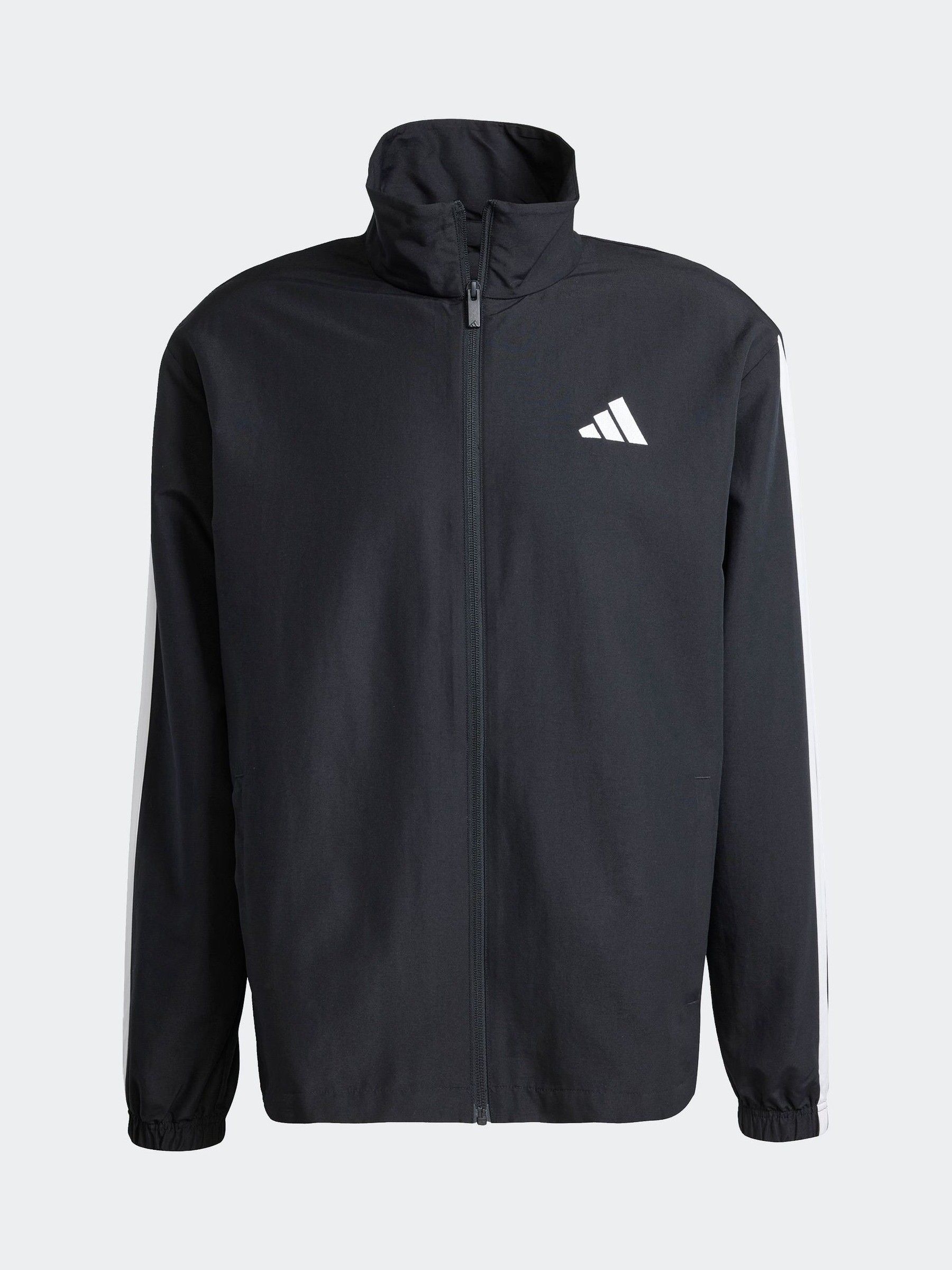 Zwart - adidas Sportswear Basic 3-Stripes Woven Tracksuit