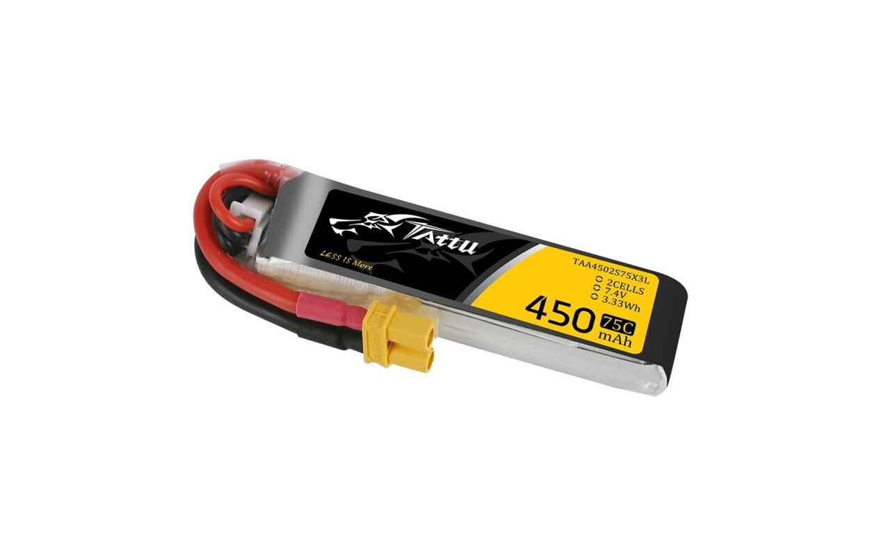 RC-Akku LiPo 450 mAh 7.4 V 75C2S LiPo Akku mit XT30 Stecker
