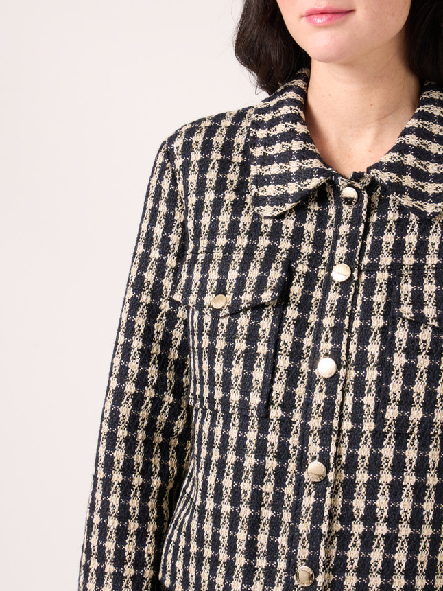 Veste courte à carreaux
