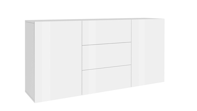INOSIGN Sideboard »Egypt, Kommode, Schrank, Kredenz,  grifflos« 2 Türen, 3 Schubkästen, kompl. Hochglanz lackiert Breite 160