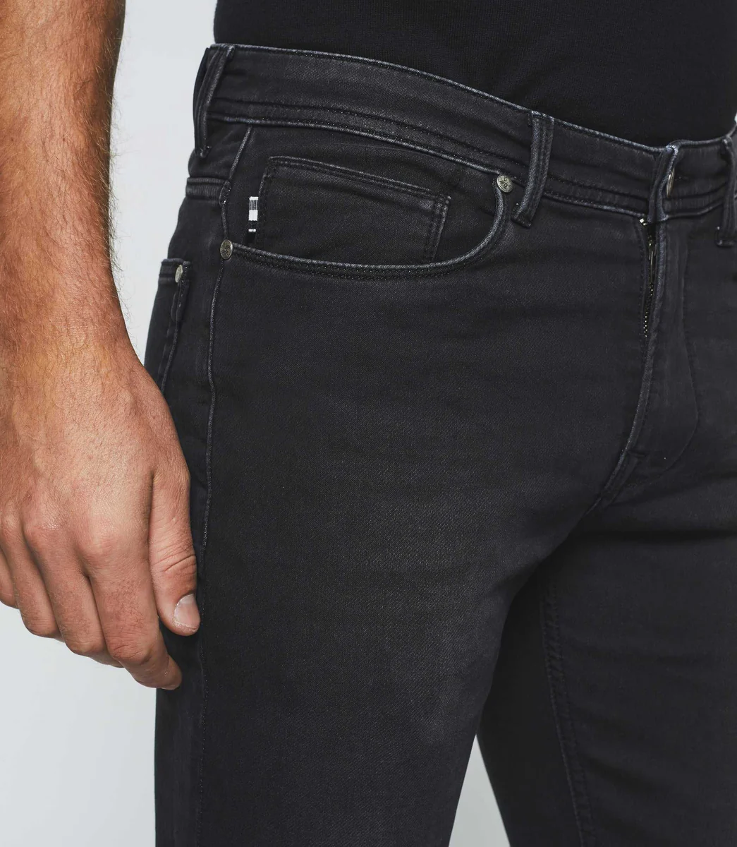 Jean super slim en molleton noir 