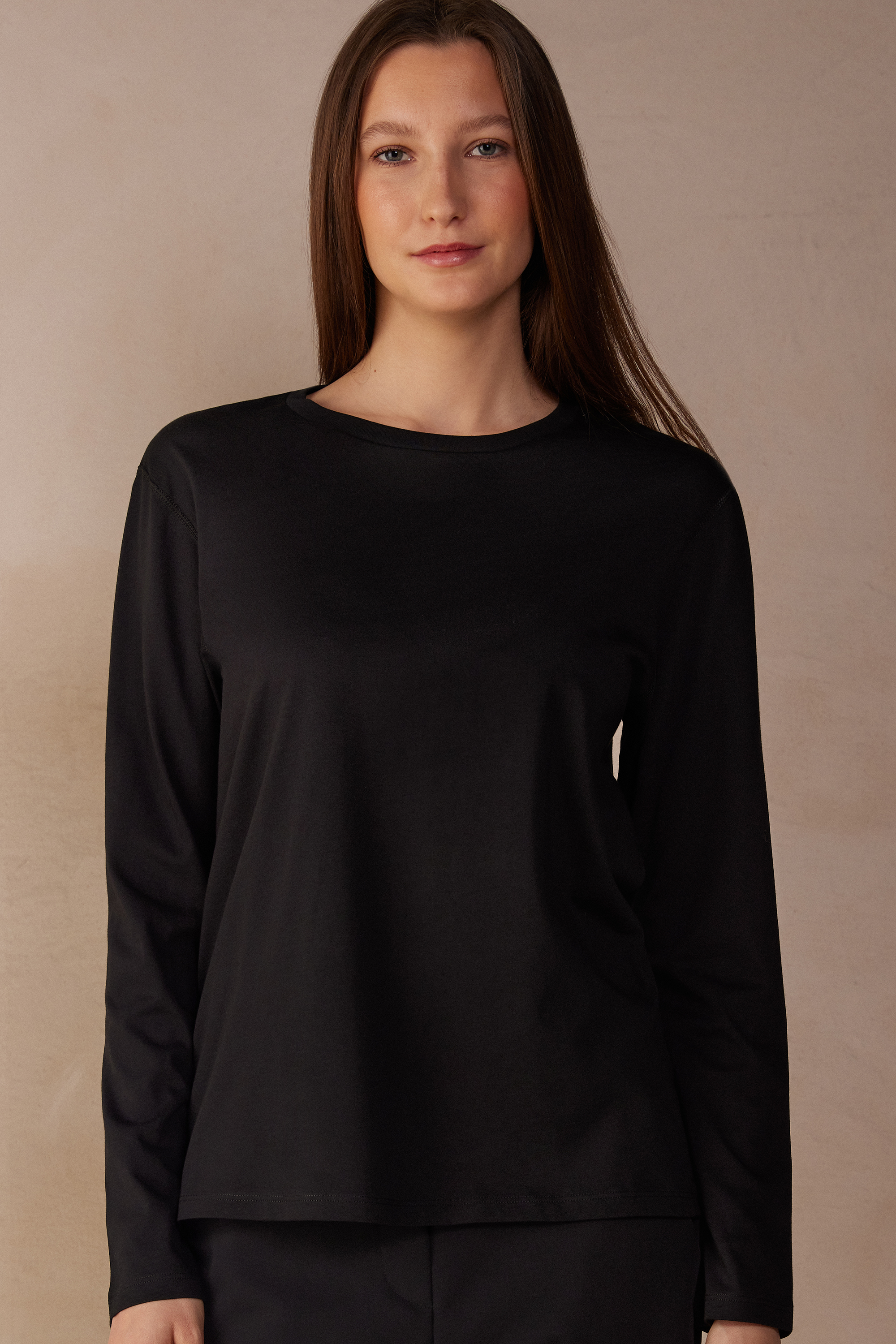 Camiseta de manga comprida oversized em algodão Supima®
