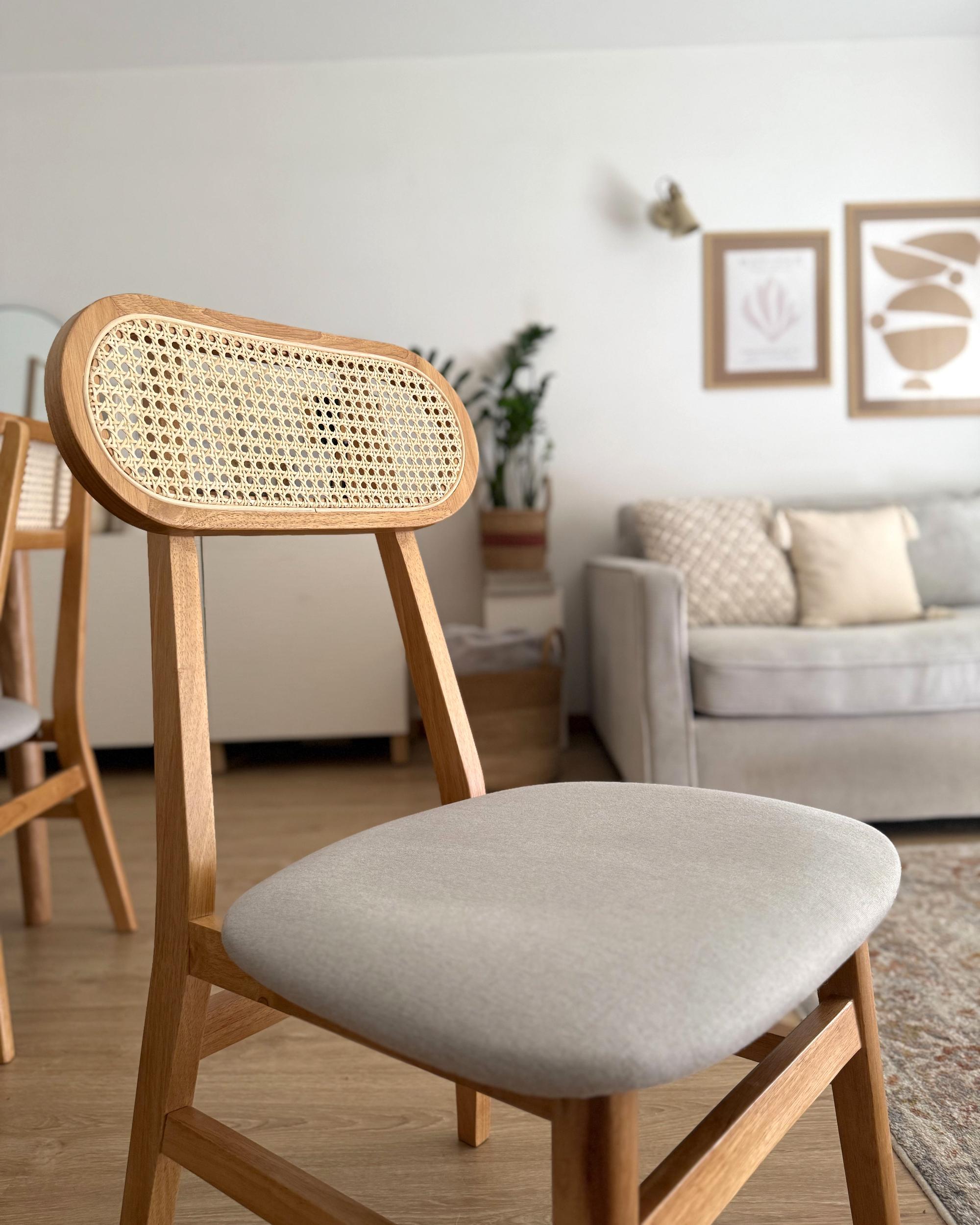 Set van 2 eetkamerstoelen FALLON Lichtbruin
