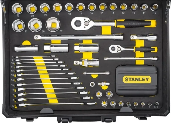 Stanley STMT98109-1, Sort, Gul, 142 værktøjer