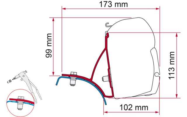 Fiamma Markisenadapter-Kit Trafic/Vivaro/Primastar