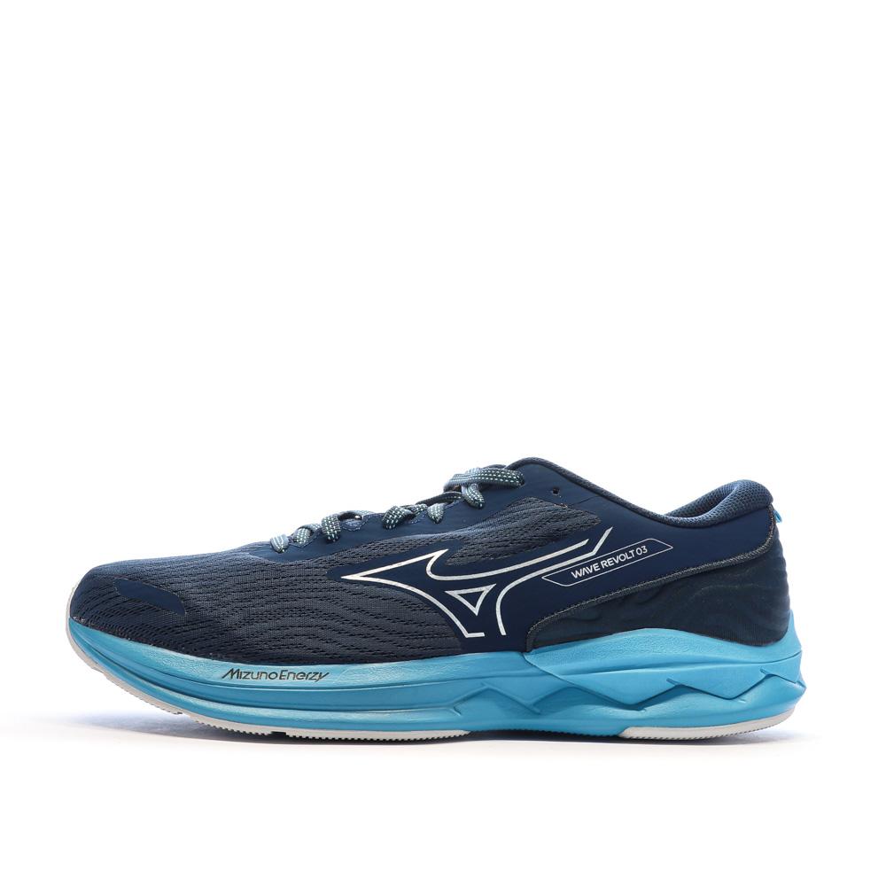 Mizuno Chaussures de running Marine/Turquoise Homme Mizuno Wave Revolt 3