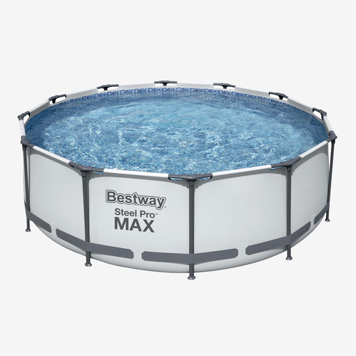 Piscina tubular Bestway Steel Pro Max 366x100 cm acima do solo com bomba de filtro de cartucho de 2.006 L/h