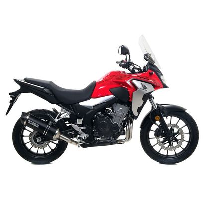 Silencieux Arrow Race Tech Alu dark embout carbone - Noir