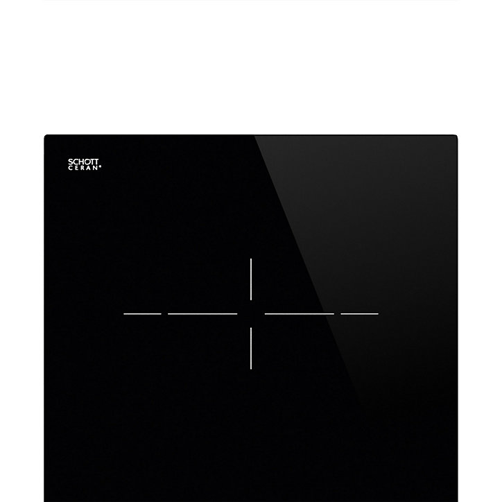 Plaque de cuisson en vitrocéramique 2 foyers Universel L. 30 cm SE232TD1 Smeg noir