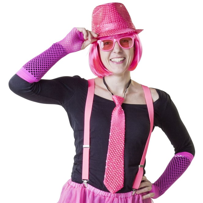 Krawatte - für Erwachsene - pink