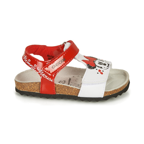 Geox - SANDAL CHALKI GIRL - Rouge / Blanc