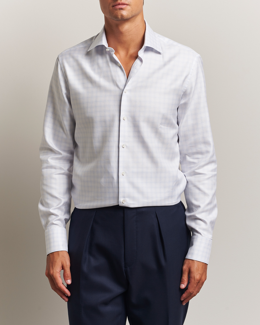 Stenströms Regular Fit Structure Cut Away Shirt White