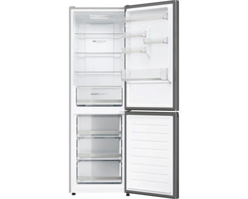 HAIER HDW1618CNPK koel-vriescombinatie, afmetingen (B x H x D): 59,5 x 185 x 65,8 cm, koelgedeelte: 222 l, vriesgedeelte: 119 l, zwart