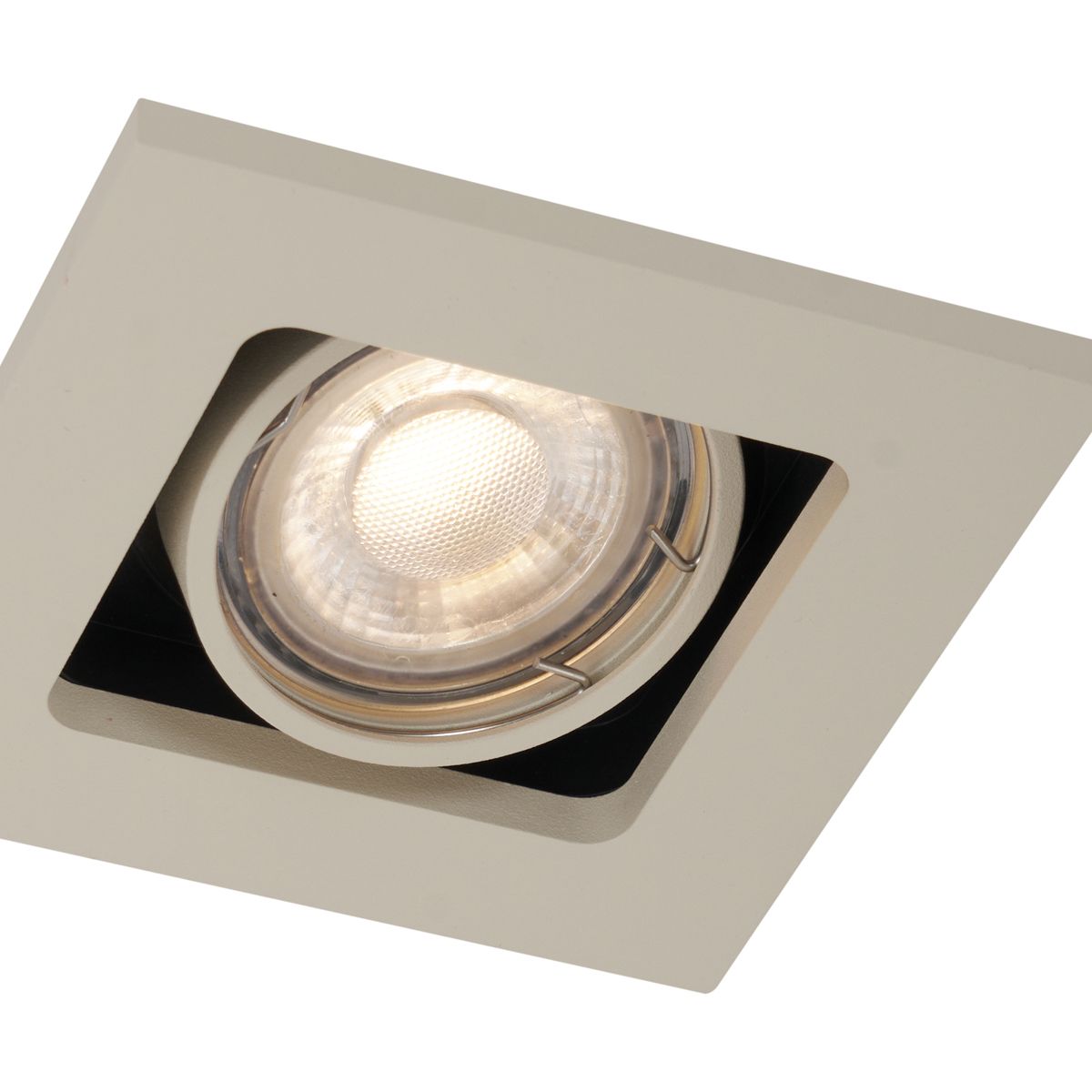 Moderne inbouwspot beige GU10 50mm draai- en kantelbaar - Qure