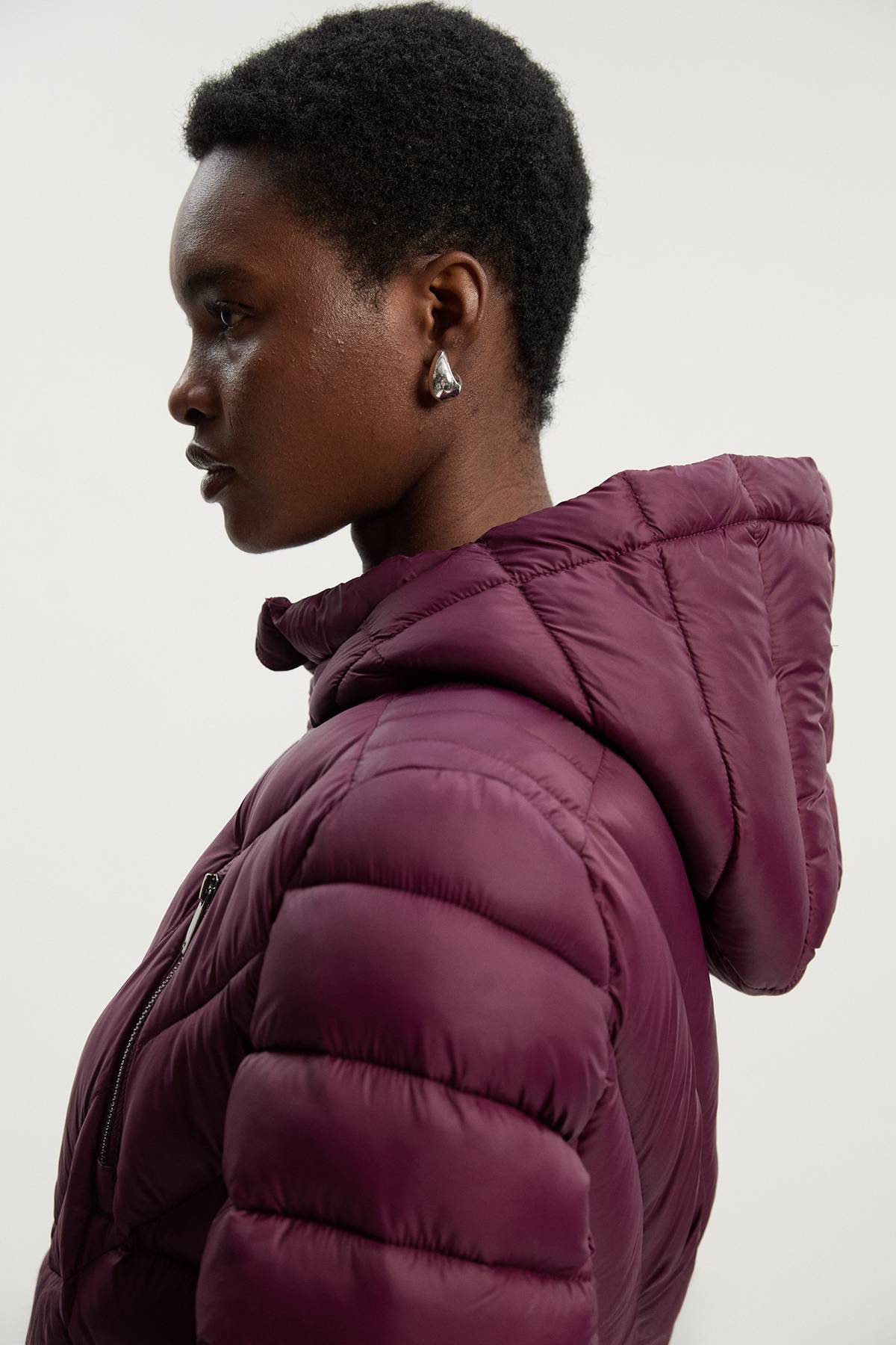 KarenMillen Manteau Matelassé en Duvet Véritable Compressible