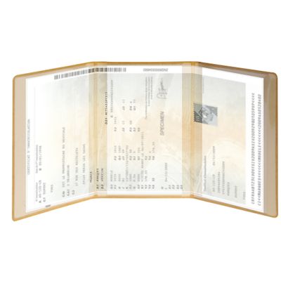 Etui Denim pour carte grise - 8,5 x 13,2 cm - Moutarde - Exacompta
