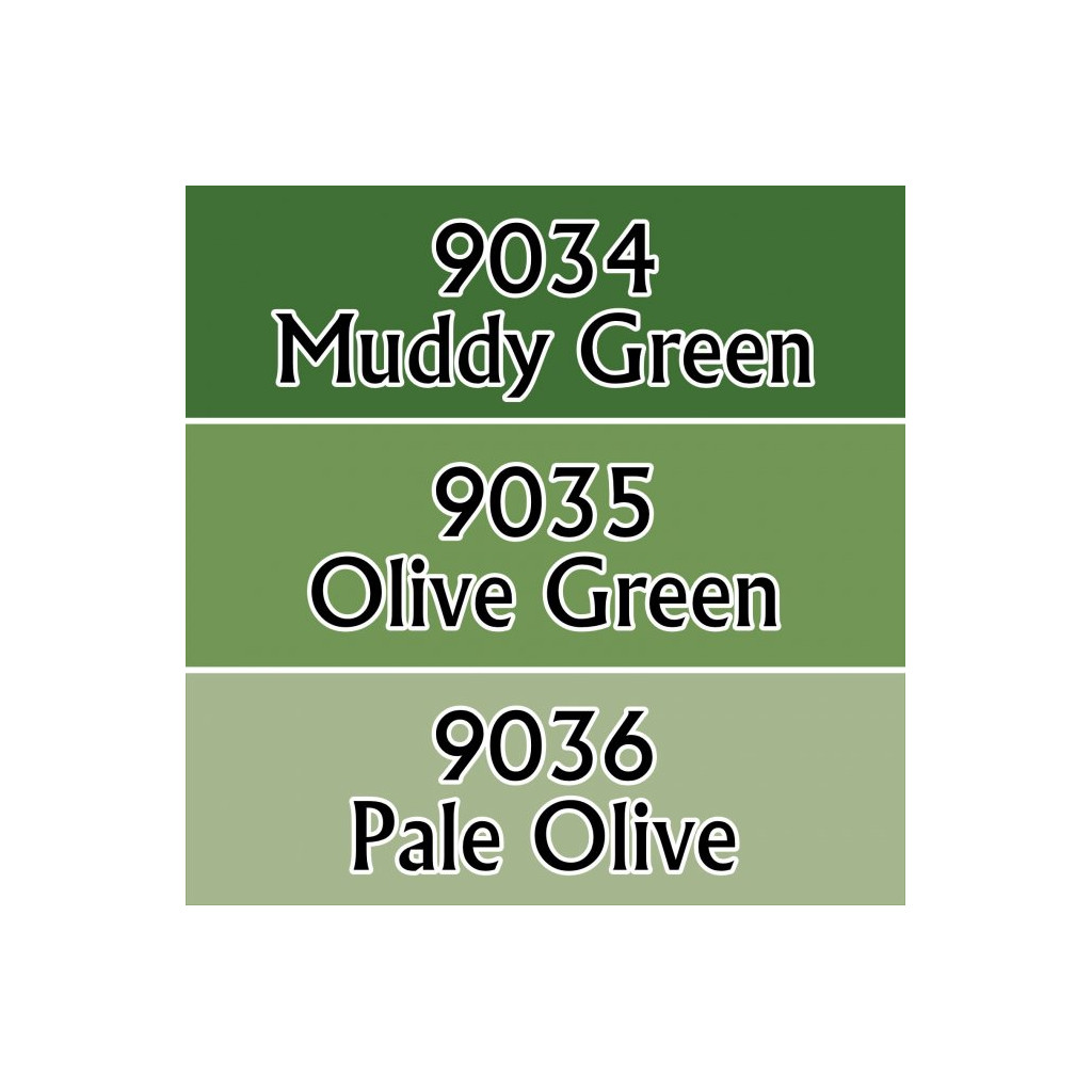 Reaper Master Series Paints Triads: Olive Greens