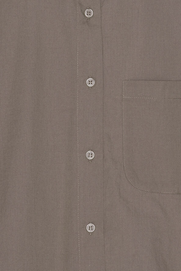 Moshi Moshi Mind gaia shirt poplin Dark taupe