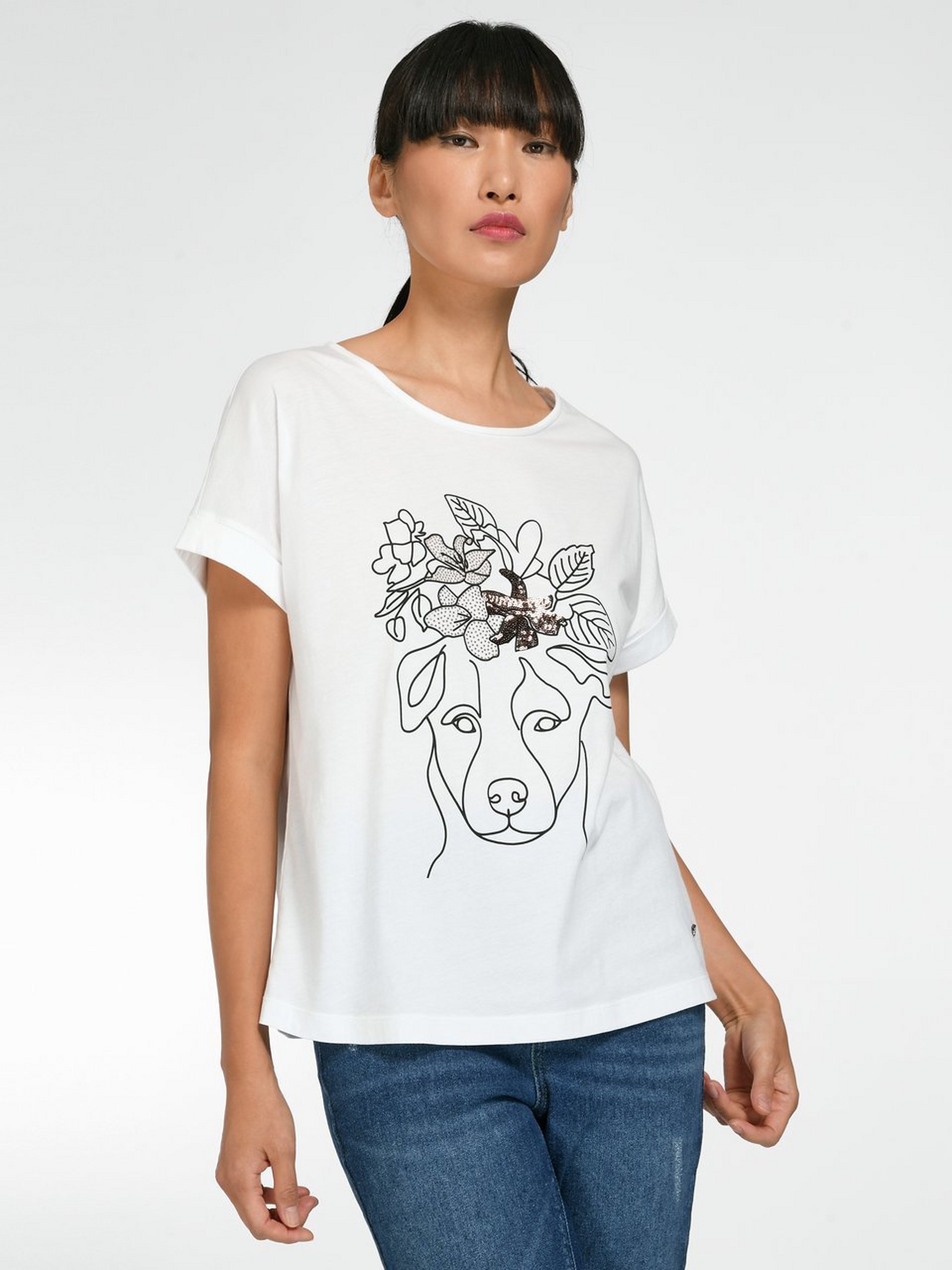 Rundhals-Shirt