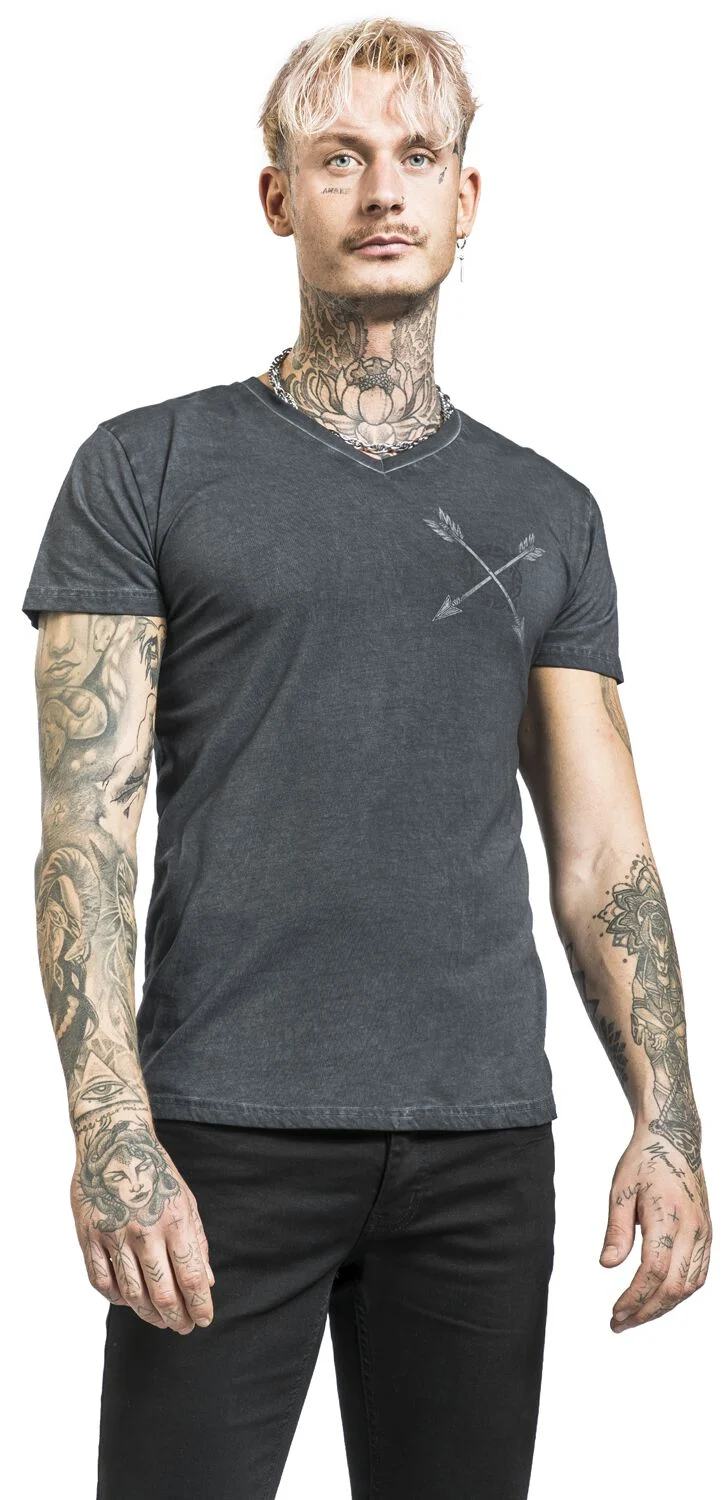 T-shirt imprimé loup | Black Premium by EMP T-Shirt Manches courtes