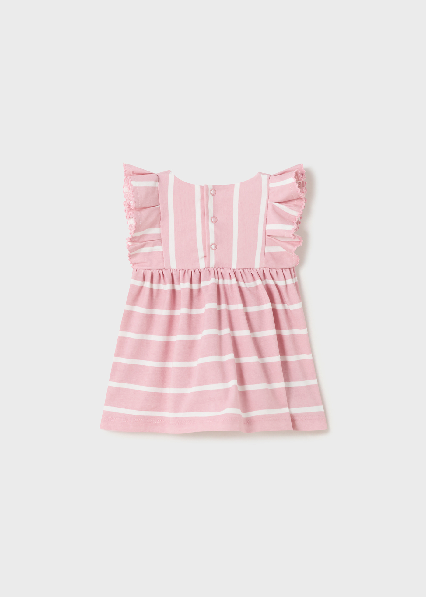 Vestido com estampa de algodão sustentável para recém-nascido