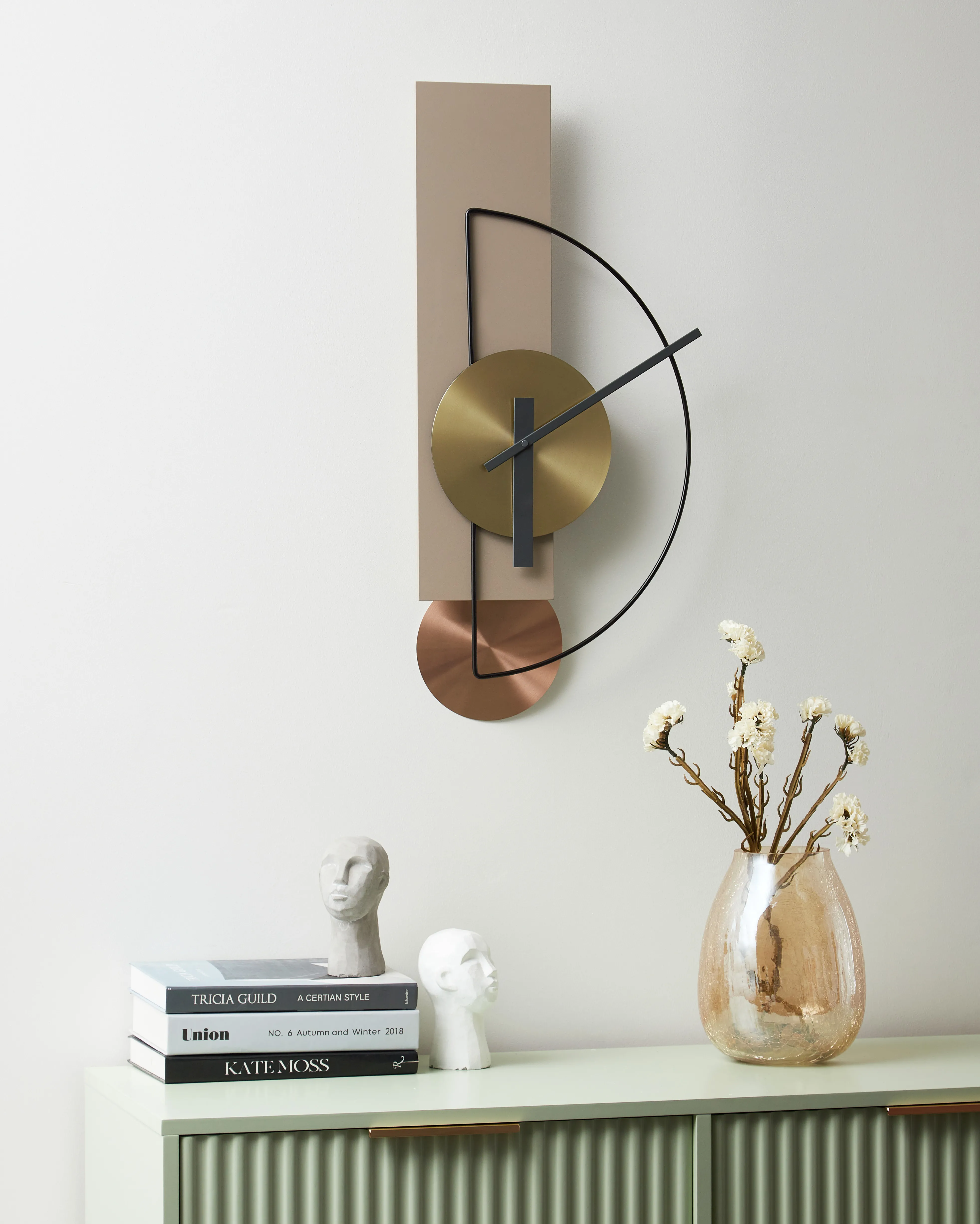 Wandklok CEVINS 31 cm Metaal Beige