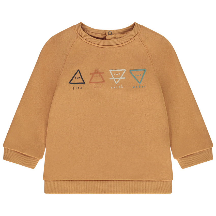 Sweat molleton puff print triangle pour bébé garçon