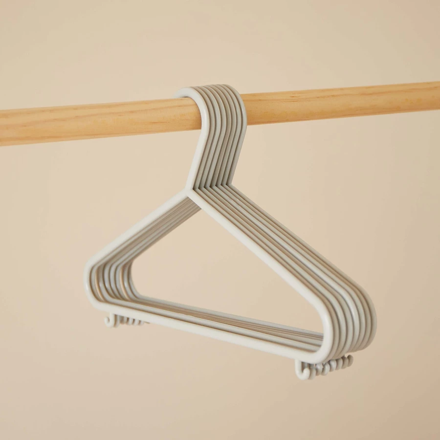 bieco Kleiderbügel 8er Set grau