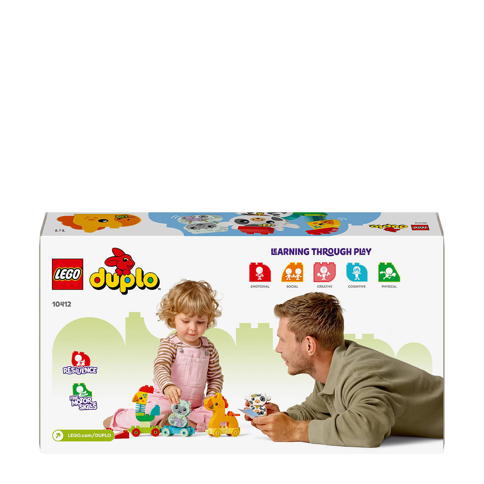 LEGO Mijn eerste dierentrein Educatief Peuterspeelgoed op Wielen 10412