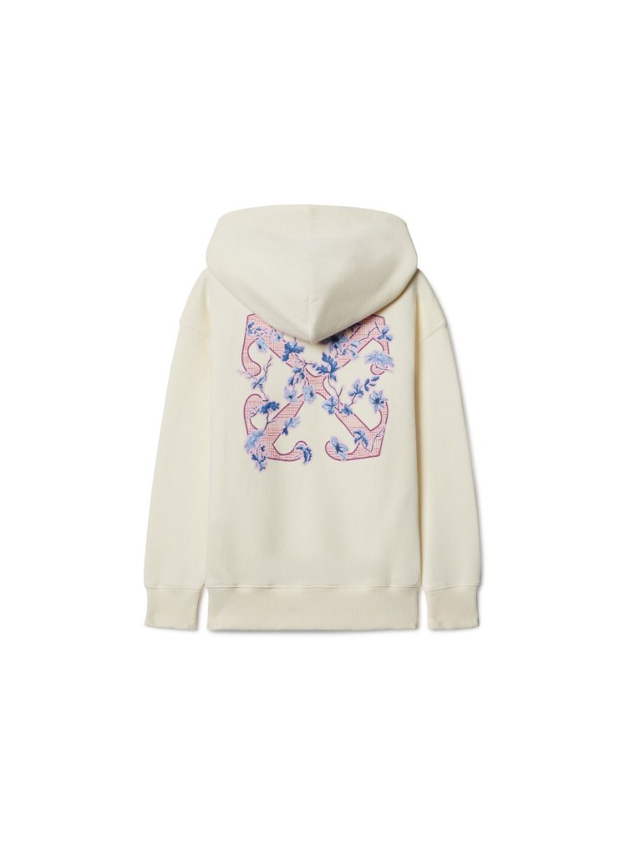 Off-White Beige Arrow Flowers Hoodie