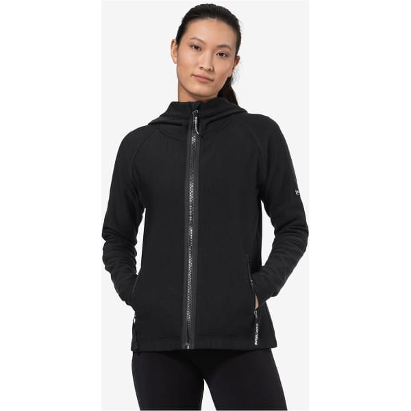 Veste polaire randonnée SUPER.NATURAL W ALPINE ACTIVE HOODIE JET BLACK