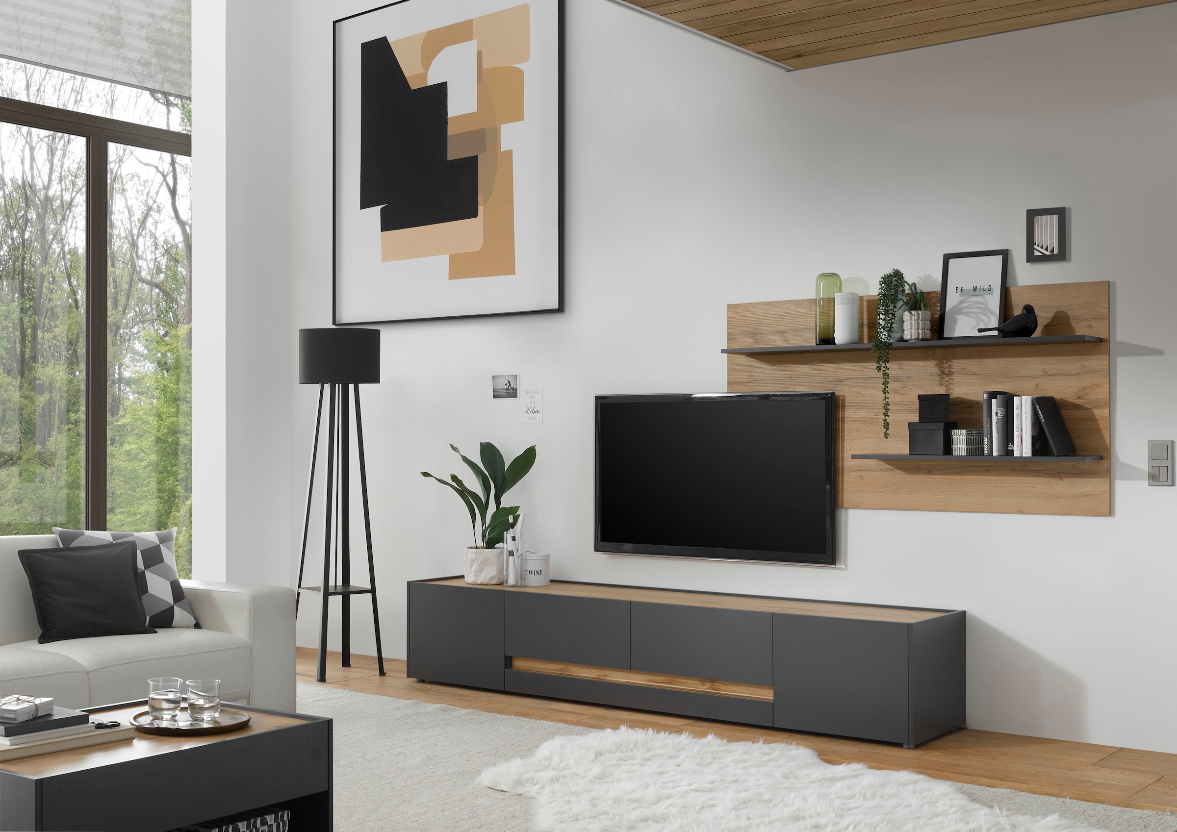 INOSIGN Wohnwand »City/Giron, moderne Anbauwand, Komplettset in vielen Farben verfügbar« Set, 2 Stk. tlg.