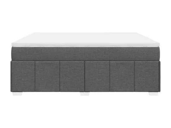 Sommier à lattes de lit avec matelas Gris foncé 180x200cm Tissu