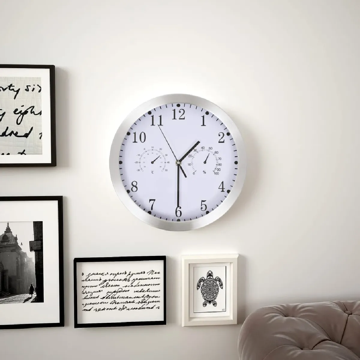 Decoshop26 Horloge murs | Blanc